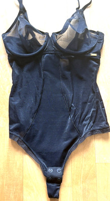 RARITÄT!!! Stringbody GOSSARD GLOSSIES schwarz 70D extremer Glanz & Durchsichtig
