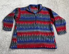 Vintage Patagonia Pullover Kids 10 Multicolor Fleece 1/4 Zip Geometric USA