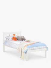 Image of Julian Bowen Lauren Pine Wood Bedframe, Single, Surf White