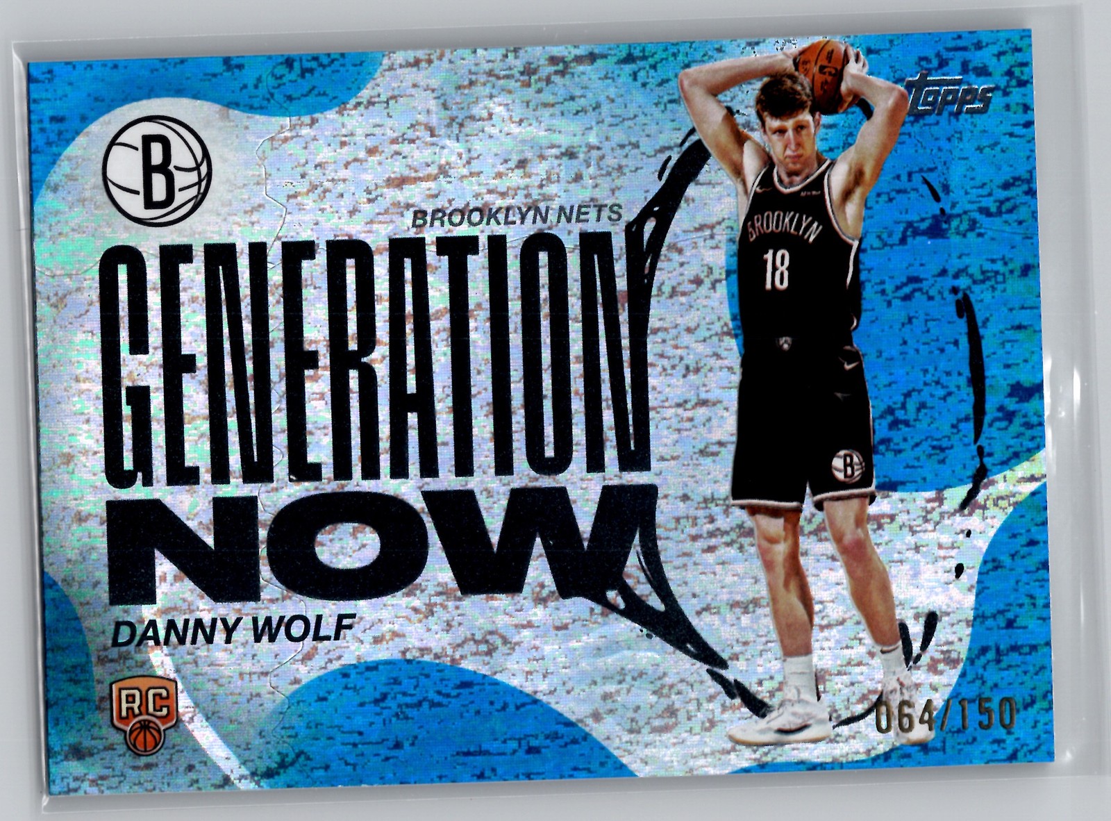2025 Topps Chrome Update Basketball Danny Wolf Blue Refractor /150 #GN-27