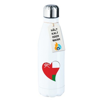 Trinkflasche Oman Flagge Herz Geschenkidee Oman Geschenk Präsent Mitbringsel