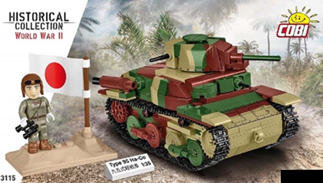 Cobi 3115 - Historical Collection - Type 95 HA-GO Japanese Tank - New