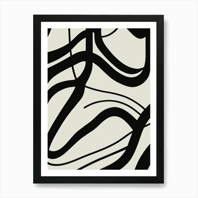 Abstract Wavy Lines 1 Art Print Framed Wall Art Poster Canvas Print Picture