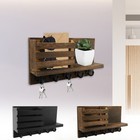 Wood Wall Mail Organizer Easy to Access Key Rack with 5 Hook Convenient ShNuD