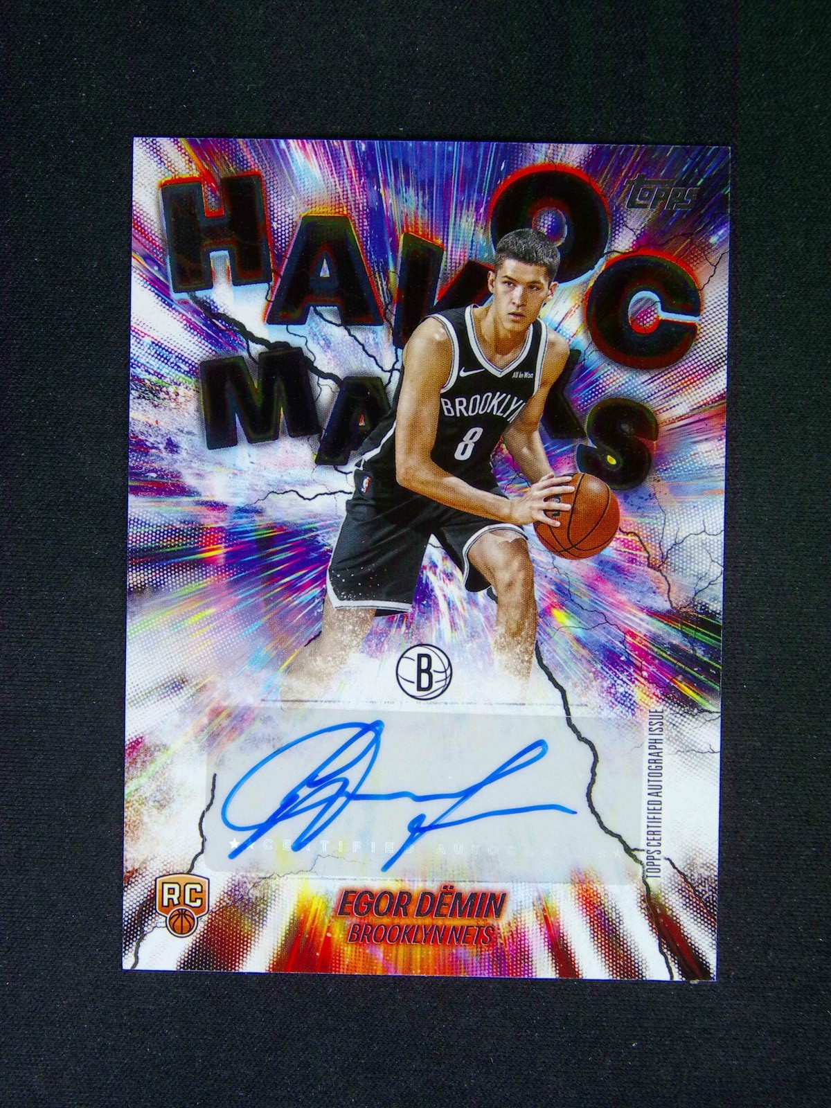 2025-26 Topps Flagship NBA Egor Demin RC Rookie Havoc Marks Auto