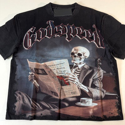 Godspeed New York Black Monday T-Shirt Men's Size Small Numbered /555 Boxy Tee
