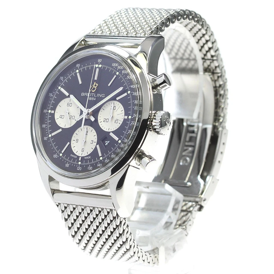 Reloj automático para hombre Breitling Transocean AB0151 cronógrafo esfera negra_844230 Foto 2 de 4