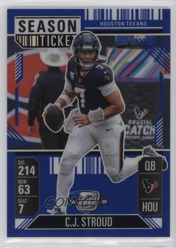 2024 Panini Contenders Optic Season Ticket Blue Prizm /99 CJ Stroud #21