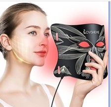 7-Color LED Face  Neck Light Therapy Mask for At-Home Red Light