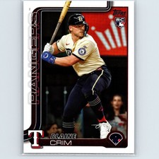 2025 Topps Update Series - Blaine Crim US205 - Rookie - Texas Rangers