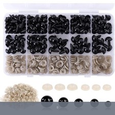 150Pcs Safety Eyes 6-12mm Plastic Craft Eyes for Amigurumi Stuffed Animal Doll