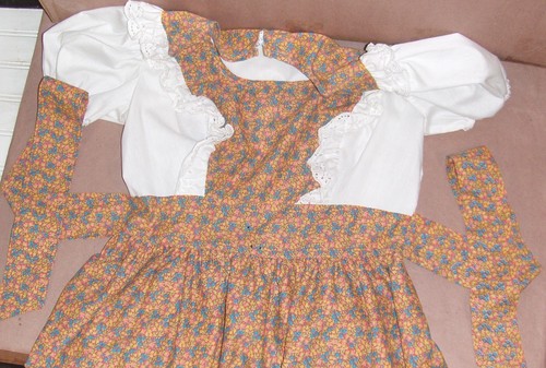 Vintage L Women Prairie Colonial Pioneer Dress Costume for 250th Reenactment - Picture 7 of 12