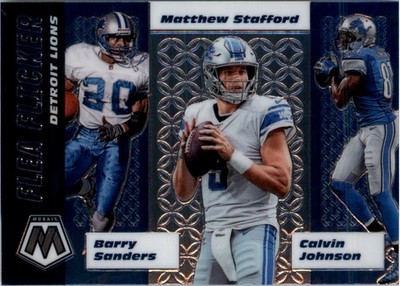 2020 Panini Mosaic Flea Flicker #7 Matthew Stafford Barry Sanders Calvin Johnson