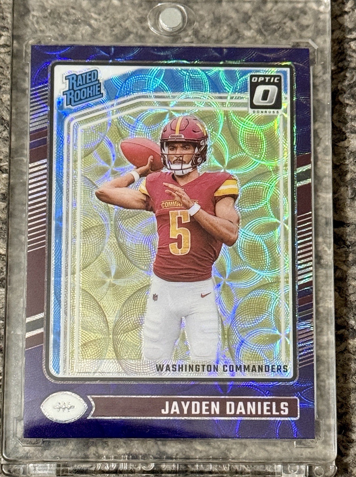 2024 Panini Donruss Optic Rated Rookie Jayden Daniels #248 Purple Scope Prizm RC