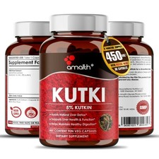Kutki Extract Root Powder Kurroa Picrorrhiza 5 Kutkin 450mg 90 Capsules