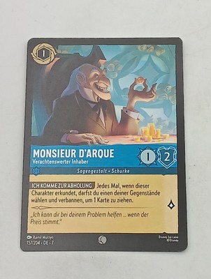 Disney Lorcana TCG Einzelkarte Monsieur D arque NM