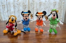Disney BARBERSHOP QUARTET Plush Set Mickey Mouse Minnie Goofy Pluto Mouseketoys