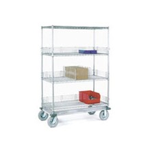 Nexel Chrome Wire Shelf Truck 60x18x72 1200 Pound Capacity