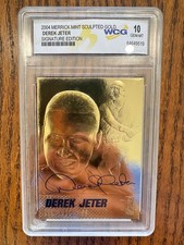 DEREK JETER 2004 Merrick Mint Sculpted Gold Card WCG 10 GemMt Signature Edition