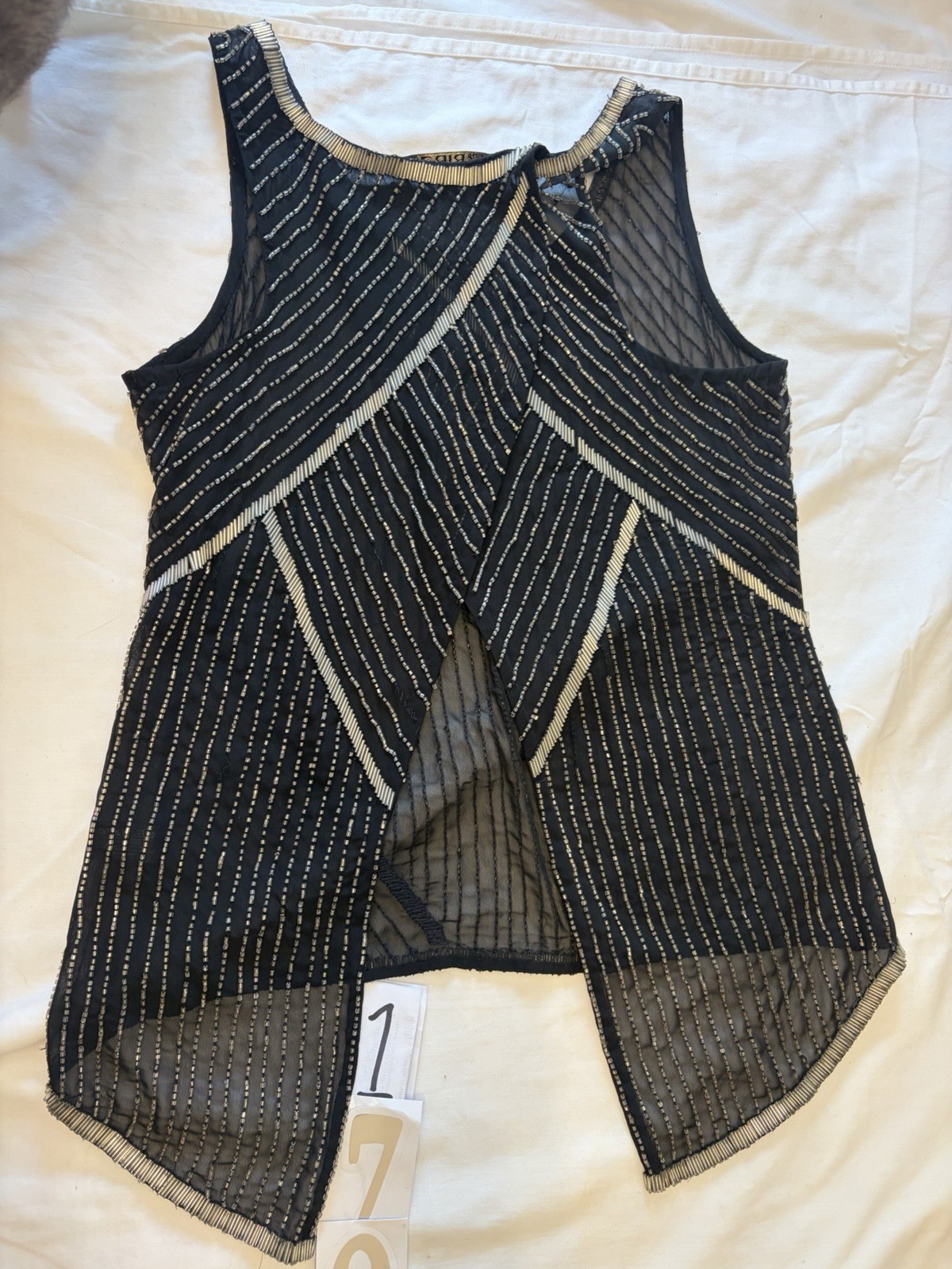 Women’s Vintage Y2K BIBA Beaded Top Size 8 image 6