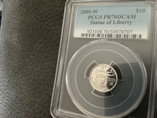 2005 W PLATINUM $10 DOLLAR PROOF AMERICAN EAGLE 1/10 OZ COIN PCGS PR70 DCAM 4803.40 per troy oz
