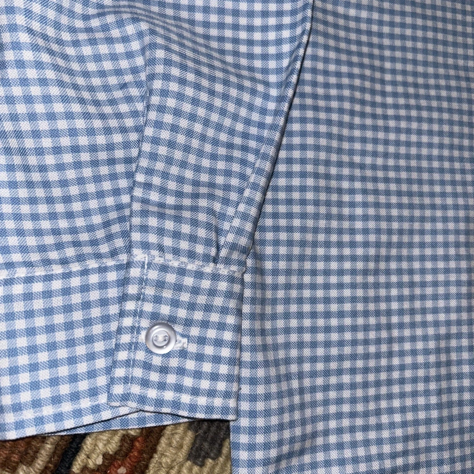 NWT Kelly’s  Kids Boys 5/6 Blue gingham Longsleeve Button Up - Image 4 of 4