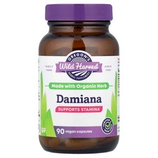 Oregon s Wild Harvest Damiana 90 Vegetarian Capsules Dairy-Free, Gluten-Free,