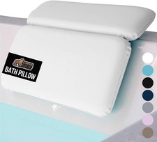 GORILLA GRIP Bath Pillow for Tub, Headrest Neck and Back 2 Panel, White