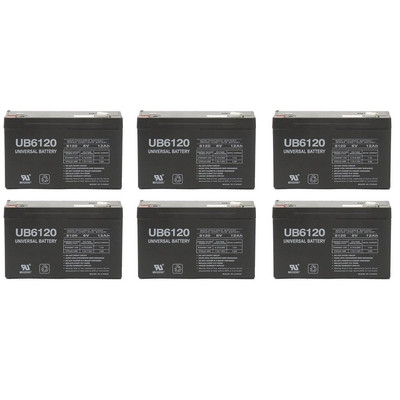 UPG 6V 12Ah F2 Replacement Battery for Ritar RT6120, RT 6120 - 6 Pack