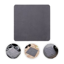 Grey Suede Texture Glasses Lens Cleaning Cloth Reusable Scratch Proof
