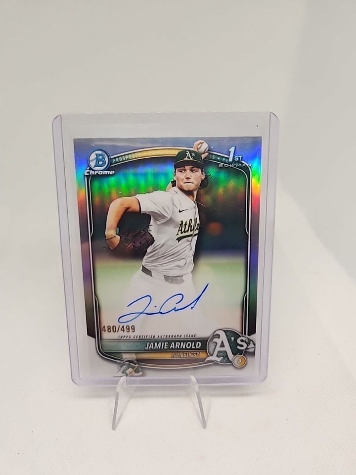 2025 Jamie Arnold Bowman Draft Chrome 1st Bowman Refractor Auto #CPA-JA 480/499