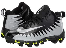 Nike Alpha Menace Shark Men's 11.5 Football Cleats Black Silver 87812-001 Shoes