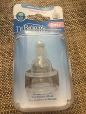 Dr Brown's Baby Bottle Nipple Narrow Natural Flow Preemie 2 Pack O Months 