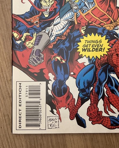 Amazing SPIDER-MAN #379 Carnage (1993) Marvel Comic Book Signed By Mark Bagley - Picture 4 of 8