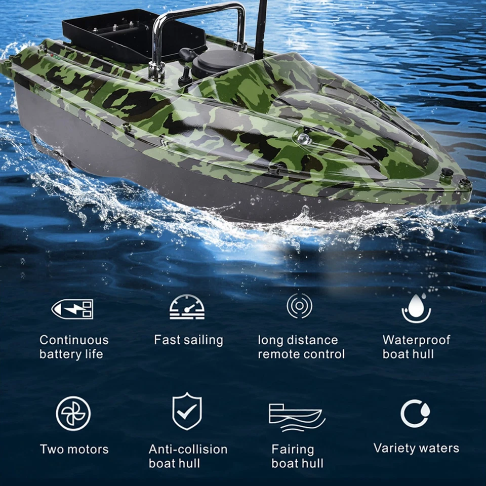 (US)RC 600m Fernbedienung Drahtloser Angelköder Köderboot Fischfinder Mit LE NT - Bild 2 von 4