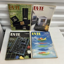 Vintage Lot of 4 1986 BYTE Magazine Vintage Computer Sept- Dec