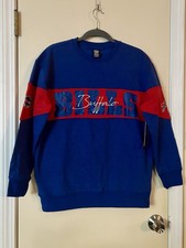 NFL Team Apparel Buffalo Bills Crewneck Sweatshirt Medium Royal Blue Official