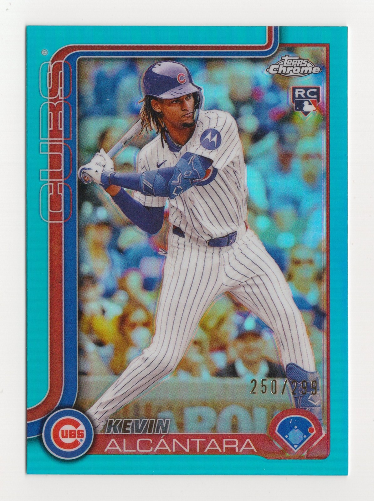 2025 Topps Chrome Kevin Alcantara #173 Teal Refractor 250/299 RC Cubs