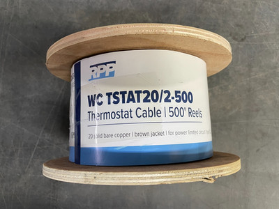 RPP WC TSTAT 20/2-500 Thermostat cable - 500' Reels, Type: CL2