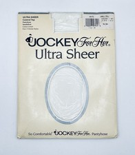 1990  S JOCKEY FOR HER ULTRA SHEER PANTYHOSE WHITE SMALL TALL NEW OLD STOCK
