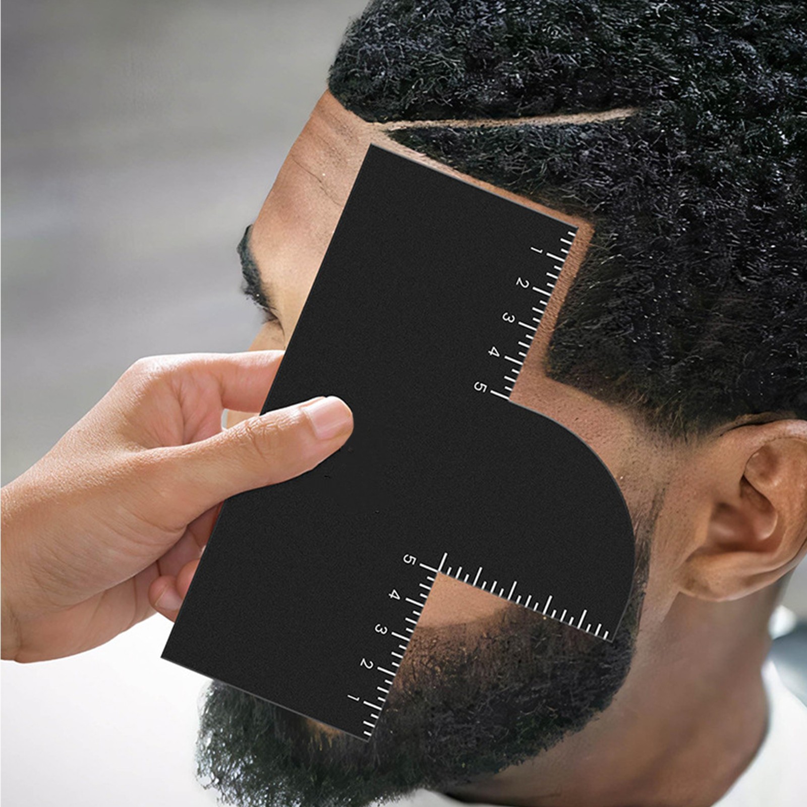 Hairline Shaping Maker Enhancement Card For Barbers With Measurement Indicators