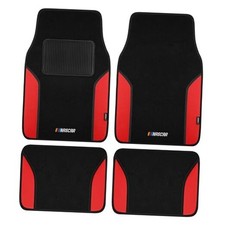 Car Floor Mats, Carpet  Leather Design Car Mats, Universal-Fit All Red