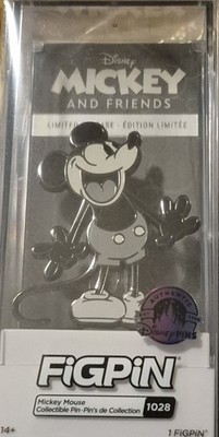 Disney Pins FIGPIN 1028 Mickey Mouse Collectible Pin Black & White