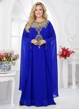 Eid Style Georgette Dubai Gown Elegant Kaftan SALE Abaya Royal Islamic Moroccan