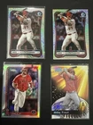 Topps/Bowman MLB 4-Card Lot Mike trout parallel mojo refractor insert chrome