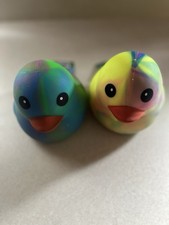 NEW Sunny Days Jumbo Squeezy Duck   Tie Dye Squishy Stress Relief- Set Of 2