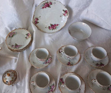 Vintage Kaffeeservice Rosendekor Goldrand Porzellan
