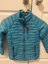 L.L. Bean Girls Hooded Lightweight Blue Puffer Jacket Size L 6X/7