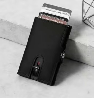 Slim Minimalist Genuine Leather Wallet Money Clip, Stylish Mens Gift 7-10 Cards