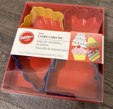Wilton Party 4 Piece Party Cookie Cutter Set 4 Festive Shapes